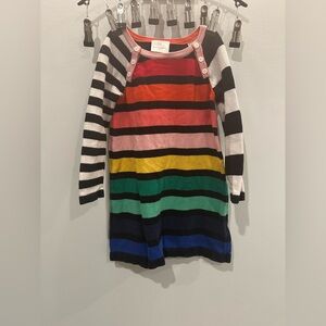 Hanna Andersson rainbow striped sweater dress. 110. EUC